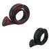 2Pcs/set Fishing Rod Cover Pole Sleeve Flat Pointed End Spinning Casting Fishing Stick Sock Black + Black Red