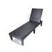 Outdoor Furniture Oslo Durable Polypropylene Patio Reclining Sun Lounger Black