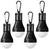 Ledander Black Campings Light [4 Pack] Portable Camping Lantern Bulb LED Tent Lanterns Emergency Light Camping Essentials Tent Accessories LED Lantern for Backpacking Camping Hiking