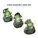 MageCrux 1PC Frogs Garden Statues Frogs Sitting On Stone Sculptures Garden Yard Decoration