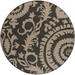 Mark&Day Outdoor Area Rugs 7ft Round Nancy Cottage Indoor/Outdoor Medium Black Area Rug (7 3 Round)