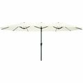 Pure Garden 15ft Double Patio Umbrella Red