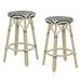 Furniture of America Binde Aluminum 26-inch Patio Barstool in Brown (Set of 2)