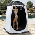 Eighteentek Pop Up Shower Tent Changing Room Outdoor Toilet Privacy Camping Dressing Portable Shelter White 4â€™x4â€™x7