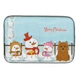 Merry Christmas Carolers Norwich Terrier Dish Drying Mat