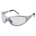 Global Vision Flexer Safety Sunglasses Silver Frames Clear Lenses ANSI Z87.1