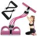 Abdominal Trainer Upgrade 3 Tubes Pedal Resistance Band Elastic Sit-up Pull Rope Bodybuilding Expander Multifunction Resistance Training Home Fitness Arm Leg Stretching Slimming Workout Yoga