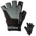 Contraband Black Label 5120 Pro Series Amara Leather Lifting Gloves w/Jar Grip Palm- Durable Light - Medium Padded Amara Leather Gym Gloves - Perfect Classic Lifting Gloves (Pair) (Gray Large)