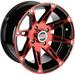 Moose Utilities ATV UTV 14 Red/Black Wheel (ONE) 387RD 14X7 4/156 4+3 Offset