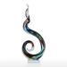 Tooarts Abstract Glass Sculpture Handmade Glass Ornament Decorative Tabletop Artwork Home Decor Multicolor