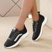 Women Shoes Sneaker For Women Mesh Walking Shoes Tennis Breathable Sneakers Fashion Sport Shoes Knit Running Shoes Black 7