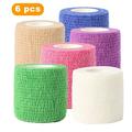 OUSITAI 6 Pack 2â€� x 5 Yards Self Adhesive Bandage Assorted Color Breathable Cohesive Bandage Wrap Rolls Elastic Self-Adherent Tape for Stretch Athletic Sports Wrist Ankle