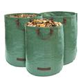 MEKKAPRO 3-Pack Garden Bag - Reusable Yard Waste Bags - 72 Gallons Volume Capacity - Green