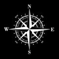 HGYCPP 15cm*15cm Art Design Vinyl NSWE Compass Car Stickers Decals Black/White