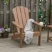 Outsunny Plastic Adirondack Chair Patio Reclined Chaise Lounge Deck
