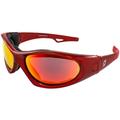 Hurricane Eyewear Category 5 Jet Ski Water-Sport Floating 2-in-1 Sunglasses to Goggles Red Frames with Red Mirror Lenses