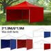HOTBEST 6/3*1.9M Garden Gazebo Curtain Tent Canopy Marquee Outdoor Curtains Replacement Blackout Thermal Insulated Exchangeable Side Walls Panels