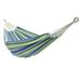 200*150Cm Portable Polyester & Cotton Hammock Green Strip