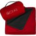 Oceas - Large Waterproof Outdoor Blanket - For Camping Beach Picnic Travel and Sports Stadium Use - Warm Fleece Throw Blankets are Family Kid Baby and Pet Friendly - Includes Portable Bag