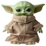 Star Wars The Mandalorian Grogu Plush Set Character Doll with Soft Body Sounds & Carrier (11-inch)