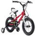 Royalbaby Boys Girls Kids Bike 16In BMX Freestyle Red 2 Hand Brakes Bicycles with Training Wheels and Kickstand