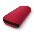 Bean Products Yoga Bolster - Handcrafted In The USA With Eco Friendly Materials - Studio Grade Support Cushion That Elevates Your Practice & Lasts Longer - Rectangle Hemp Cranberry