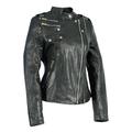 Milwaukee Leather SFL2845 Women s Black Leather Motorcycle Style Fashion Jacket with Asymmetrical Zipper 3X-Large