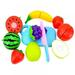 Play Food Sets Funny Kitchen Pretend Cutting Toys Plastic Fruits and Vegetables Teaching Tools