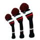 3pcs Sport Long Neck Driver Practical Knitted Protective Headcover Golf Rod Sleeve Fairway Hybrid UT Golf Club Head Covers B