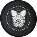 Spare Tire Cover Compass Butterfly Clock Pocket watch Wheel Covers Fit for SUV accessories Trailer RV Accessories and Many Vehicles