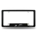 San Jose NHL Sharks Chrome Metal License Plate Frame with Carbon Fiber Design