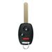 KeylessOption Keyless Entry Remote Control Car Uncut Ignition Key Fob Replacement NHVWB1U521 NHVWB1U523 for 01-05 Honda Civic 03-07 Pilot