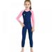 Baywell Full Body Wetsuit Kids Thermal Swimsuit for Girls Boys Surf Suit Neoprene 2.5MM Toddler Teens Youth Wetsuits Long Sleeve Child Diving Suits Blue XXL