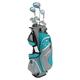 NEW Lady Edge by Tour Edge Complete Golf Set (Half/Starter) Turquoise/White with Stand Bag +1