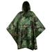 USGI Industries Military Style Poncho - Emergency Tent Shelter Survival - Multi Use Rip Stop Camouflage Rain Poncho