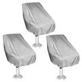3X Boat Cover Outdoor Waterproof Pontoon Captain Boat Bench Chair Cover Chair Protective Covers
