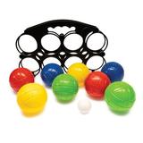 9 Piece Beach Bocce Ball Starter Set Yard Game for Kids Adults - Water Filled Bocce Ball Game Set with Carrying Case