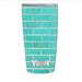 Skin Decal For Yeti 20 Oz Rambler Tumbler Can Cup / Teal Baby Blue Brick Wall