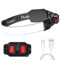 Huepar LED Headlamp USB Rechargeable Hard Hat Headlight with Red Taillight 1000 Lumens 270Â° Broadbeam HL-01