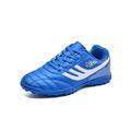 Tenmix Girls & Boys Basketball Non Slip Athletic Shoe Mens Lace Up Soccer Cleats Children Sport Sneakers Blue Broken 5.5Y