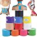 Limei Kinesiology Tape 1 Roll Athletic Tape for Pain Relief Injured Muscle Support - Therapeutic Sports Tape Stabilizes Knee Muscle & Joints (1 x 16.4 Feet)