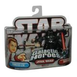 Star Wars Galactic Heroes Princess Leia & Darth Vader (2006) Hasbro Figure Set