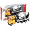 URMAGIC Alloy Construction Engineering Vehicle Toys Excavator Heavy Transport Vehicle Engineering Mixer Set for Kids Boys