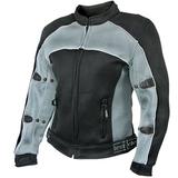 Xelement CF507 Women s Guardian Black and Grey Mesh Jacket with X-Armor Protection Large