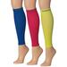 RONNOX Calf Compression Sleeve 3-Pairs (12-14 mmHg is Best Athletic & Medical for Women Travel Running Nurses Flight Edema CP02-C-S