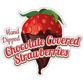 SignMission 12 in. Decal Concession Stand Food Truck Sticker - Chocolate Covered Strawberries