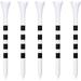 Zivisk Wooden Golf Tees 2-3/4 100 Count Bamboo Wood Tees (White & Black 70MM)