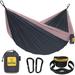 Wise Owl Outfitters Camping Hammocks Portable Hammock for Outdoor with Tree Straps Double Charcoal Rose