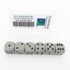 Grey Opaque Dice with Black Pips D6 16mm (5/8in) Pack of 6 Wondertrail