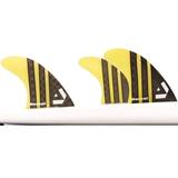 DORSAL Carbon Hexcore Thruster Surfboard Fins (3) Honeycomb FCS Compatible Yellow
